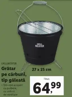 Lidl GRILLMEISTER Grătar pe cărbuni, tip găleată Ofertă