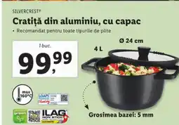 Lidl SILVERCREST Cratiţă din aluminiu, cu capac Ofertă