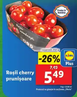Lidl Roşii cherry prunișoare Ofertă
