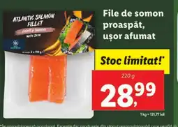 Lidl File de somon proaspăt, ușor afumat Ofertă