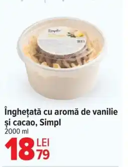 Carrefour Market îngheţată cu aromă de vanilie şi cacao, Simpl Ofertă