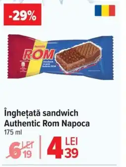 Carrefour Market îngheţată sandwich Authentic Rom Napoca Ofertă