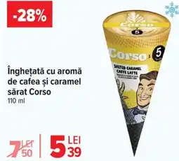 Carrefour Market îngheţată cu aromă de cafea şi caramel sărat Corso Ofertă