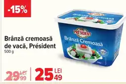 Carrefour Market Brânză cremoasăǎ de vacă, Président Ofertă