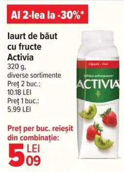 Carrefour Market laurt de băut cu fructe Activia Ofertă