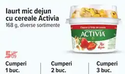 Carrefour Market laurt mic dejun cu cereale Activia Ofertă