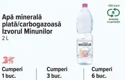 Carrefour Market Apă minerală plată/carbogazoasă Izvorul Minunilor Ofertă
