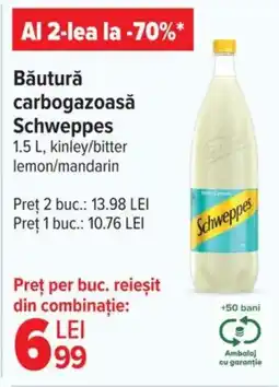 Carrefour Market Băutură carbogazoasă Schweppes kinley/bitter lemon/mandarin Ofertă
