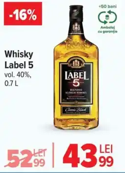Carrefour Market Whisky Label 5 vol. 40% Ofertă