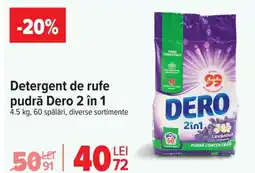 Carrefour Market Detergent de rufe pudră Dero 2 în 1 Ofertă