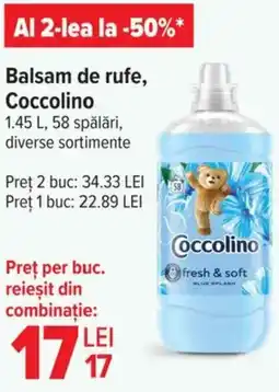 Carrefour Market Balsam de rufe, Coccolino Ofertă