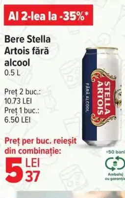 Carrefour Market Bere Stella Artois fără alcool Ofertă