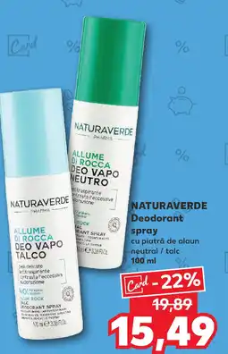 Kaufland NATURAVERDE Deodorant spray Ofertă