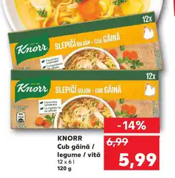 Kaufland KNORR Cub găină / legume / vită Ofertă