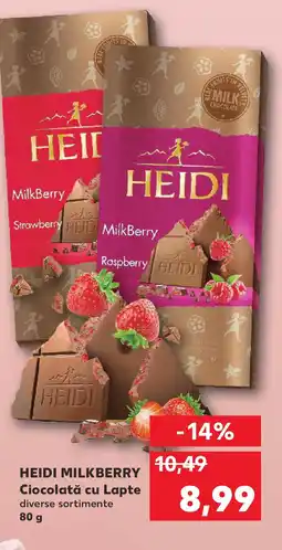 Kaufland HEIDI Milkberry Ciocolată cu lapte Ofertă