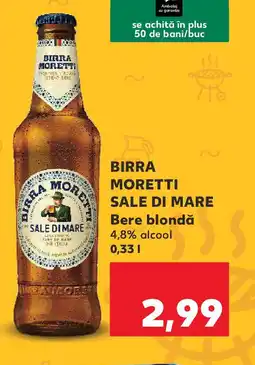 Kaufland BIRRA MORETTI Sale di Mare Bere blondă Ofertă