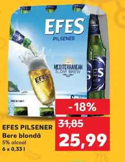 Kaufland EFES Pilsener Bere blondă Ofertă
