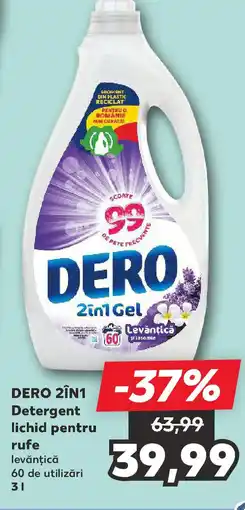 Kaufland DERO 2În1 Detergent lichid pentru rufe Ofertă