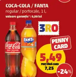 Penny Coca-cola / fanta regular/portocale Ofertă