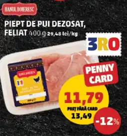 Penny Piept de pui dezosat, feliat Ofertă