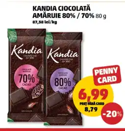 Penny Kandia ciocolată amăruie 80% / 70% Ofertă