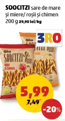 Penny Soocitzi sare de mare şi miere/ roşii şi chimen Ofertă
