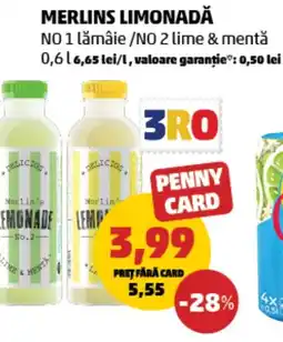 Penny Merlins limonadă Ofertă