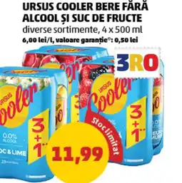 Penny Ursus cooler bere fără alcool și suc de fructe Ofertă