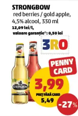 Penny Strongbow red berries / gold apple, 4,5% alcool Ofertă
