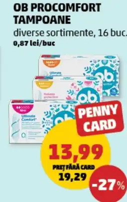 Penny Ob procomfort tampoane Ofertă