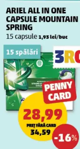 Penny Ariel all in one capsule mountain spring Ofertă