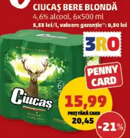 Penny Ciucas bere blondă 4,6% alcool Ofertă