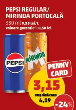 Penny Pepsi regular/ mirinda portocală Ofertă
