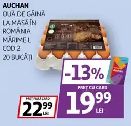 Auchan Auchan ouă de găină la masă în românia mărime l cod 2 Ofertă