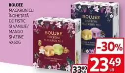 Auchan BOUJEE Macaron cu înghetată de fistic și vanilie/ mango şi afine Ofertă
