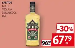 Auchan Salitos gold tequila 38% alcool Ofertă