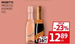 Auchan Mionetto prosecco alb/rose Ofertă