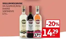 Auchan Sigillum moldaviae vin alb/roze/roșu Ofertă