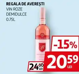 Auchan Regala de averești vin roze demidulce Ofertă
