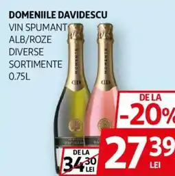 Auchan Domeniile davidescu vin spumant alb/roze Ofertă
