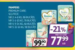 Auchan PAMPERS Premium care: scutece Ofertă