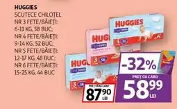 Auchan HUGGIES Scutece chilotel Ofertă