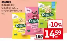 Auchan Organix Rondele Bio orez cu fructe Ofertă