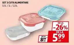 Auchan Set 3 cutii alimentare Ofertă
