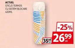 Actuel sticlă termos cu sistem blocare