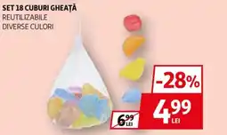 Auchan Set 18 cuburi gheață reutilizabile Ofertă