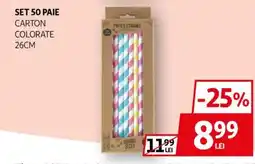 Auchan Set 50 paie carton colorate Ofertă