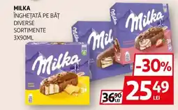 Auchan MILKA Înghețată pe băţ Ofertă