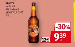Auchan GRIVITA Hazy ipa bere arămie nepasteurizată Ofertă