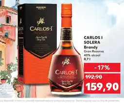 Kaufland CARLOS I Solera Brandy Ofertă